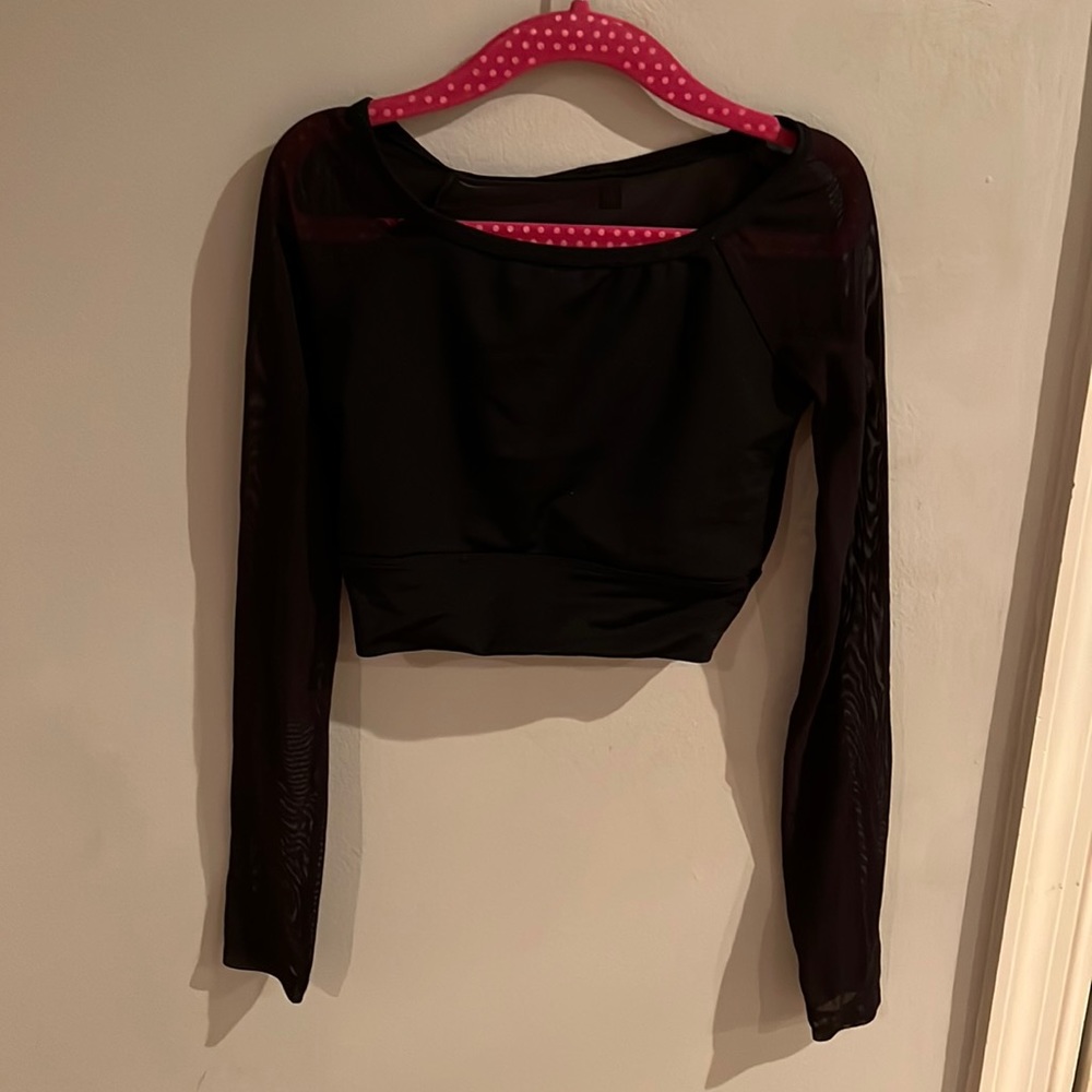 Black Mesh Dance Bra